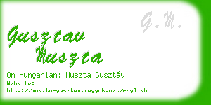gusztav muszta business card